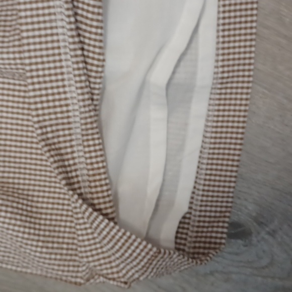 Analogie Gingham Dress Three Quarter Sleeve - Caramel main image 1